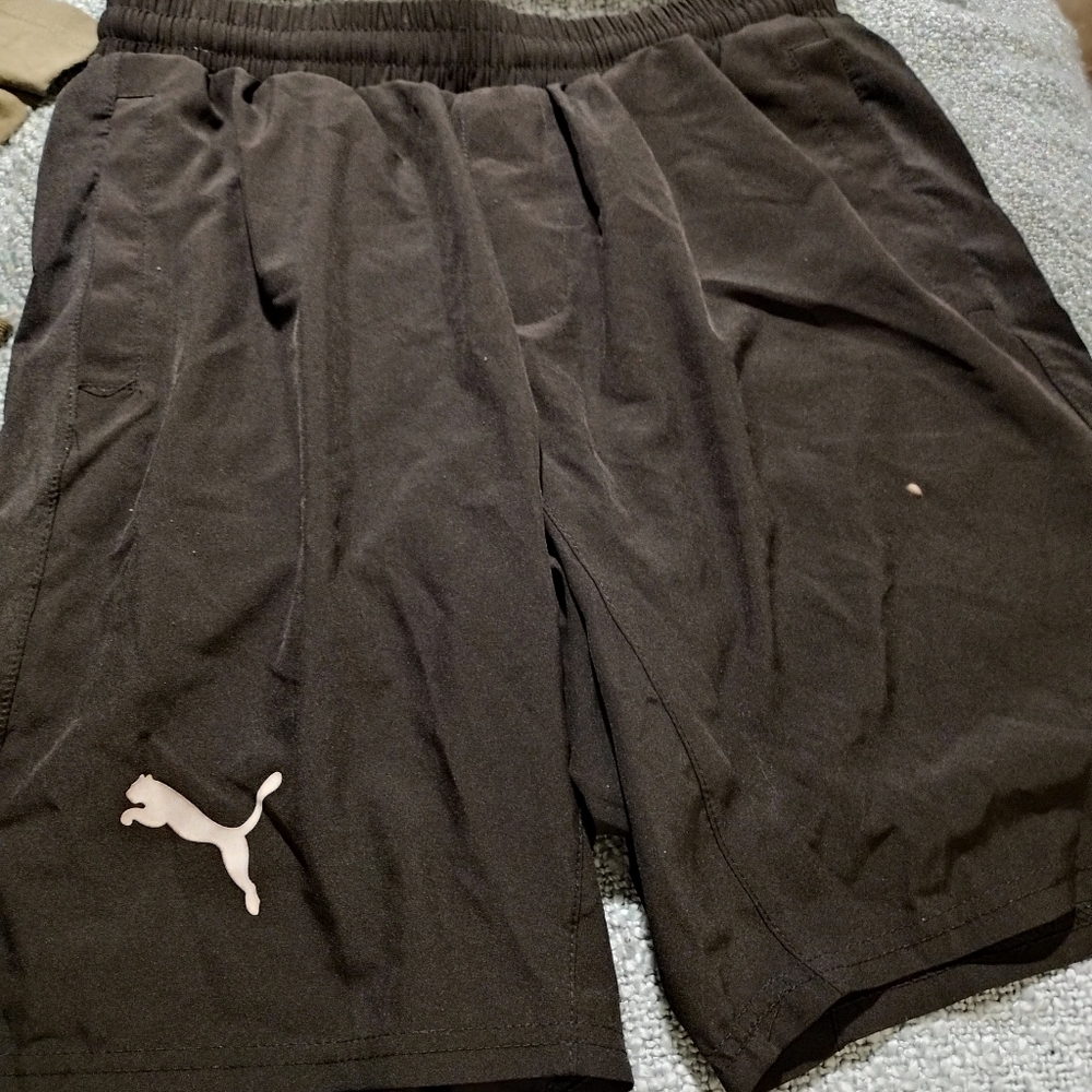 Puma Men's Black Athletic Shorts